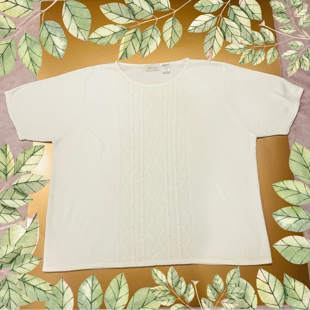 Studio Works Vintage Dainty Pearl Soft Sweater 2X